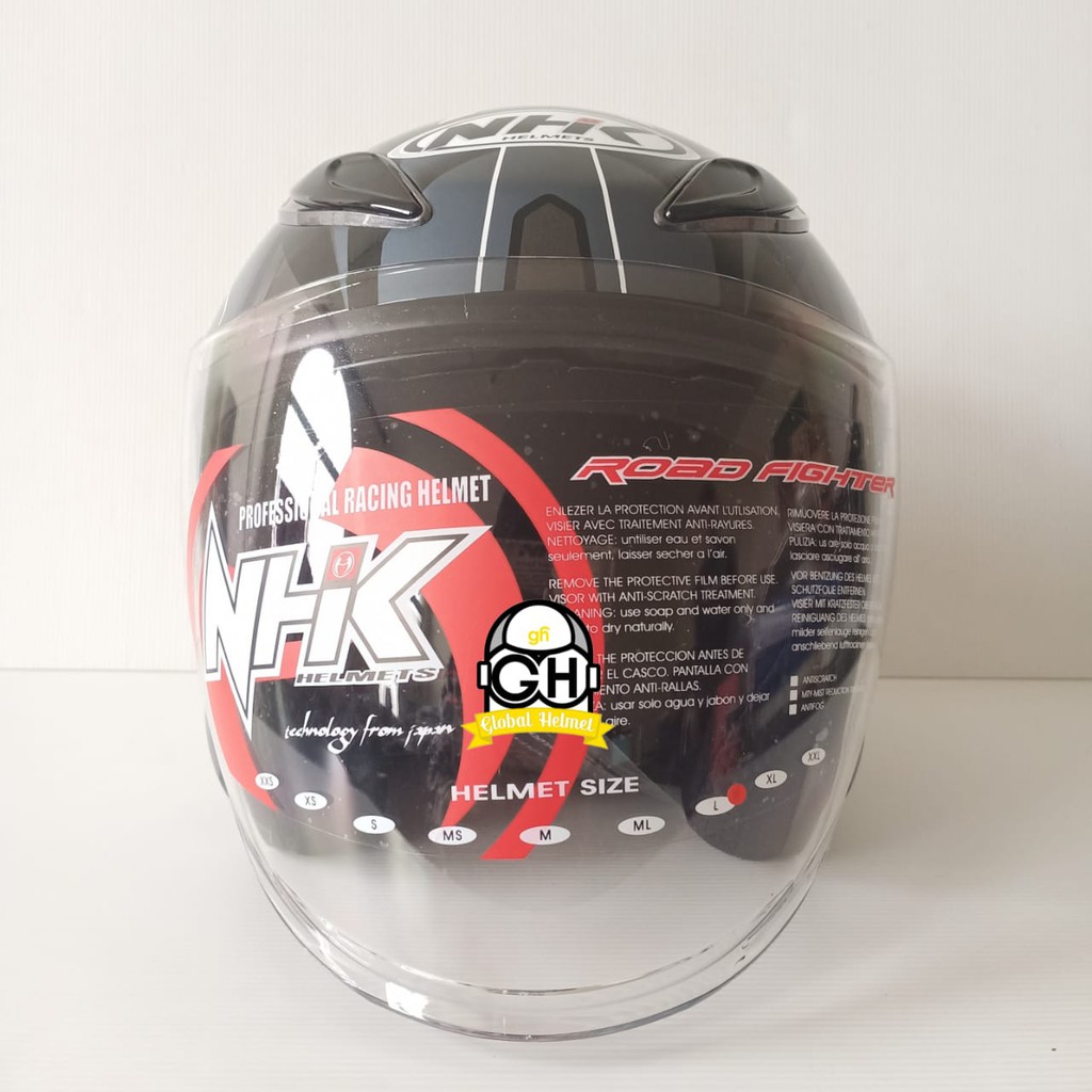 HELM NHK R6 PATROL BLACK SILVER NHK R-6 MOTIF PATROL BLACK SILVER