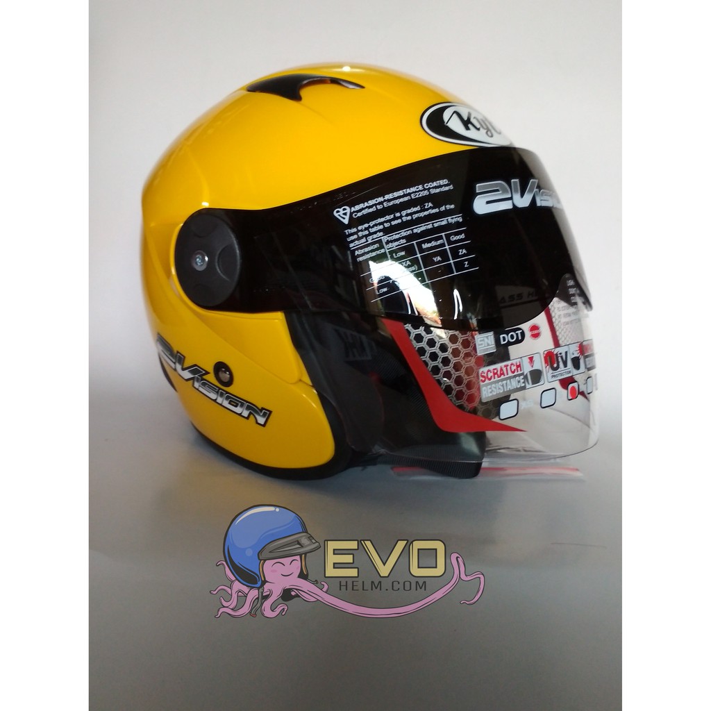 HELM KYT 2 VISION SOLID - CRYMSON YELLOW