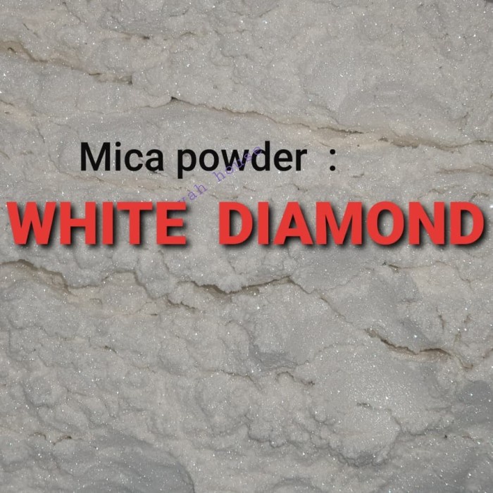 

Natural Mica Powder 10G/Pewarna Mika Bubuk/White Diamond