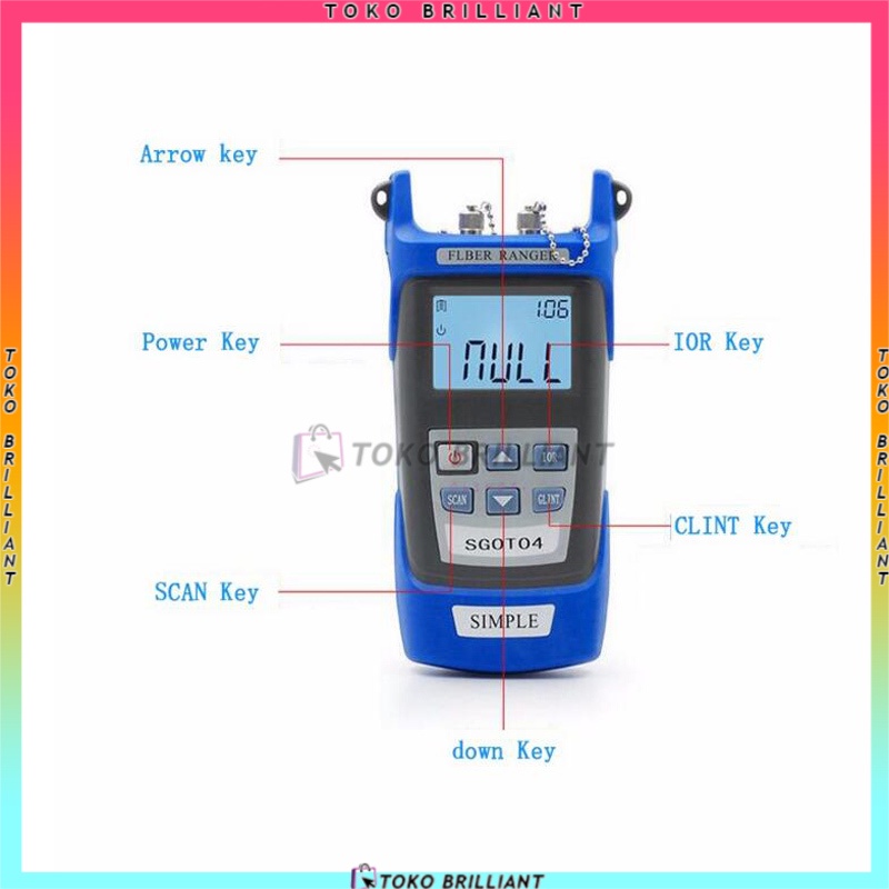 Simple OTDR SGOT04 60km Optical Fiber Ranger 13101550nm SM Mini OTDR