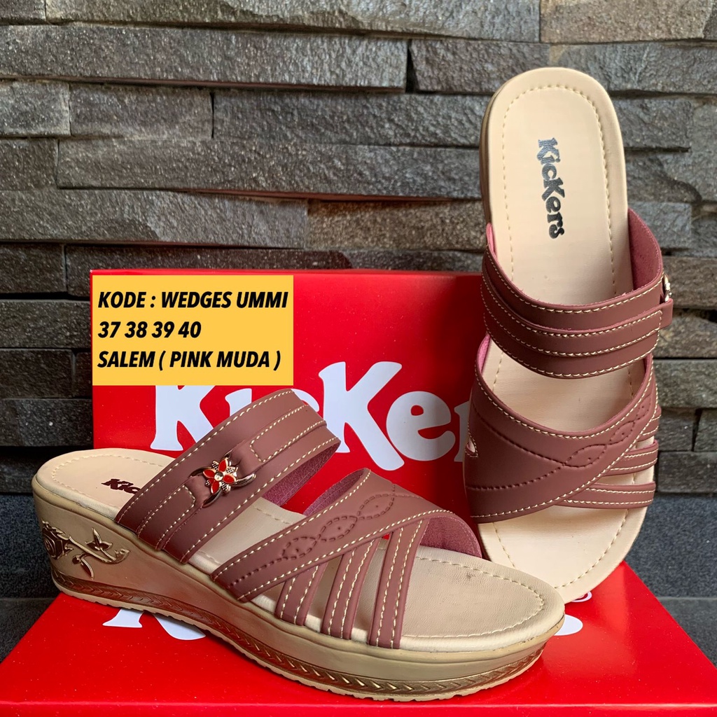 NEW ARRIVAL SANDAL SLOP WEDGES WANITA RESEPSI PESTA MODERN TERLARIS CASUAL TERMURAH WEDGES UMMI 2-1