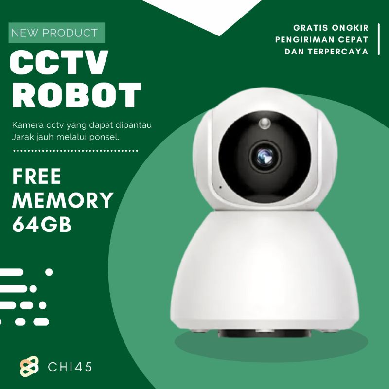 Kamera cctv IP wifi Snowman Free Memori 64gb Cctv Indoor Original
