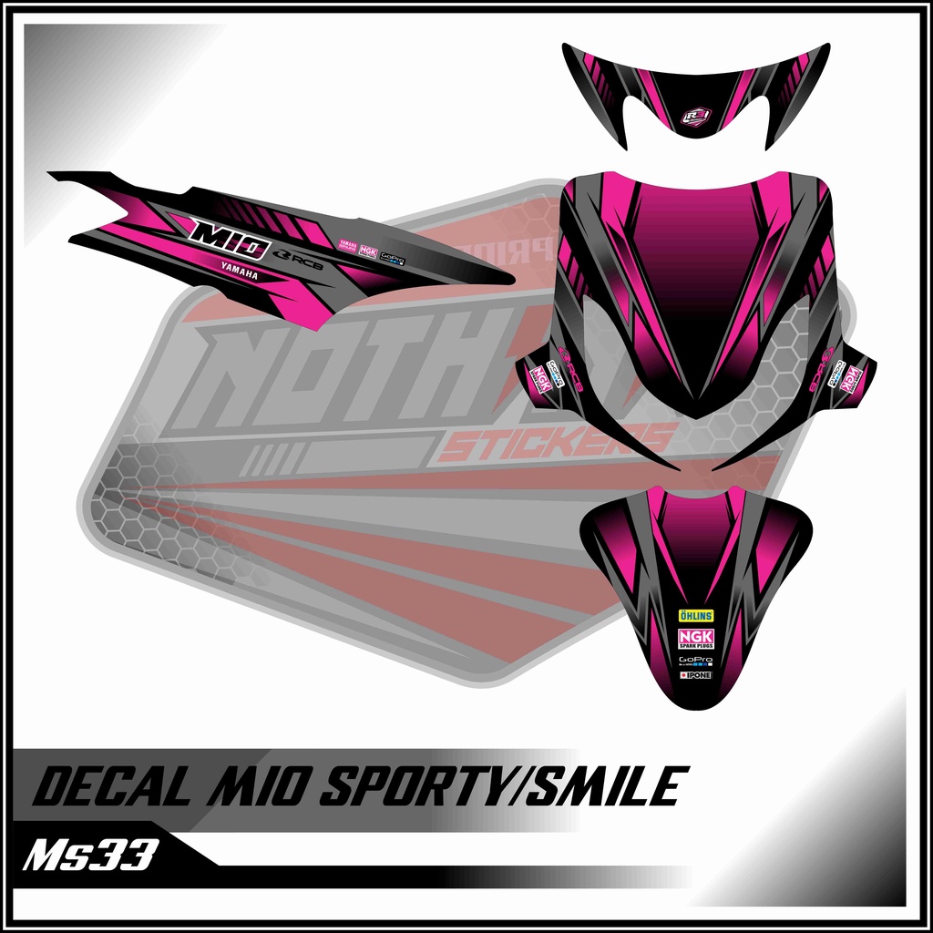 decal mio sporty/smile pink 33