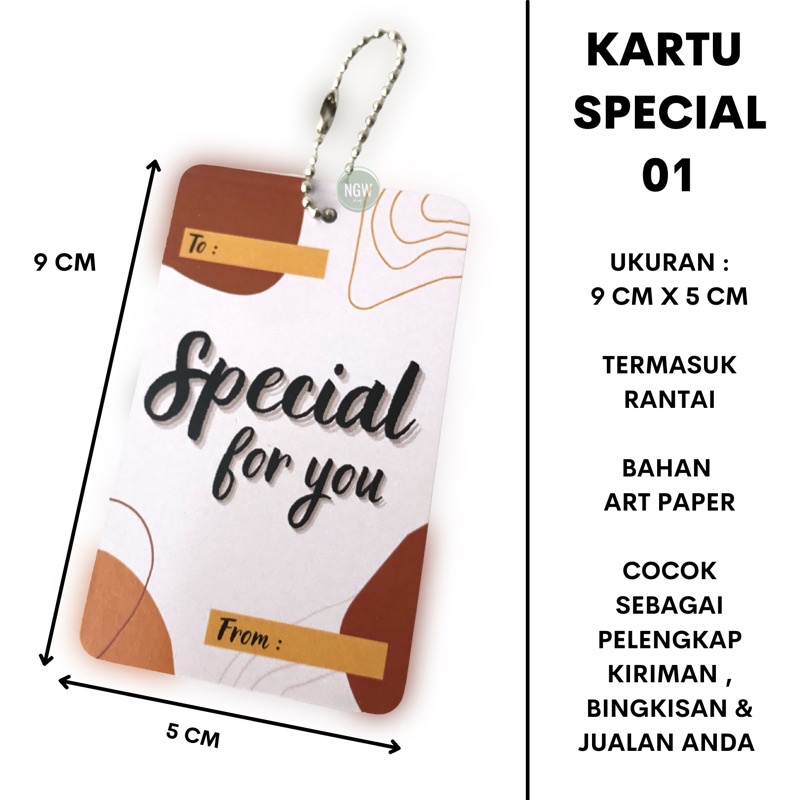 Kartu special for you hampers set rantai