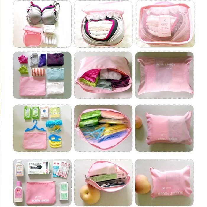 Travel Organizer 6in1 Set Storage Travelling Bag 6 in 1 Koper Tas Korean Style Korea Laundry Pouch