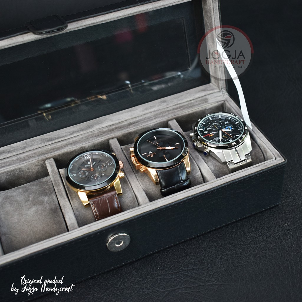 PROMO - JUMBO Size Kotak Jam Tangan Isi 5 / Tempat Jam / Watch Box