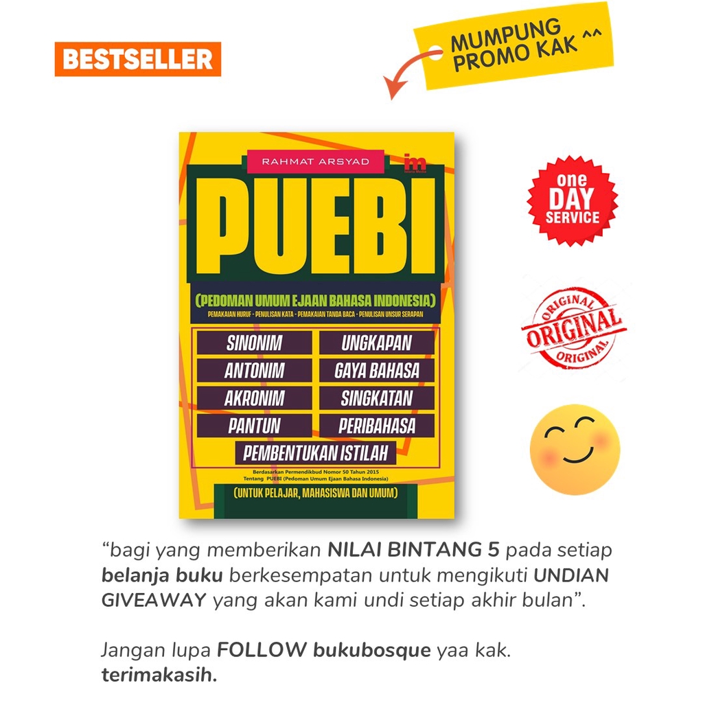 Jual BUKU ISTANA MEDIA - PUEBI (PEDOMAN UMUM EJAAN BAHASA INDONESIA ...