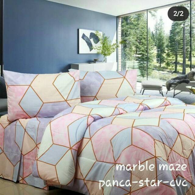 Sprei Motif Marble Maze Seprai Murah Pre Order Cod Pink