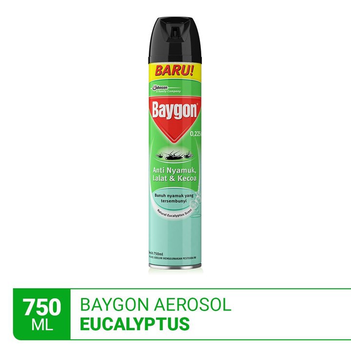 OBAT NYAMUK BAYGON SEMPROT AEROSOL SPRAY 750 ML LAVENDER CITRUS EUCALYPTUS KEMASAN JUMBO