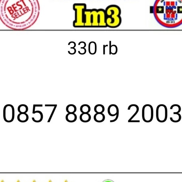 Kartu Perdana IM3 Seri Tahun 2003 - 0857 8889 2003 hoki LRI 523
