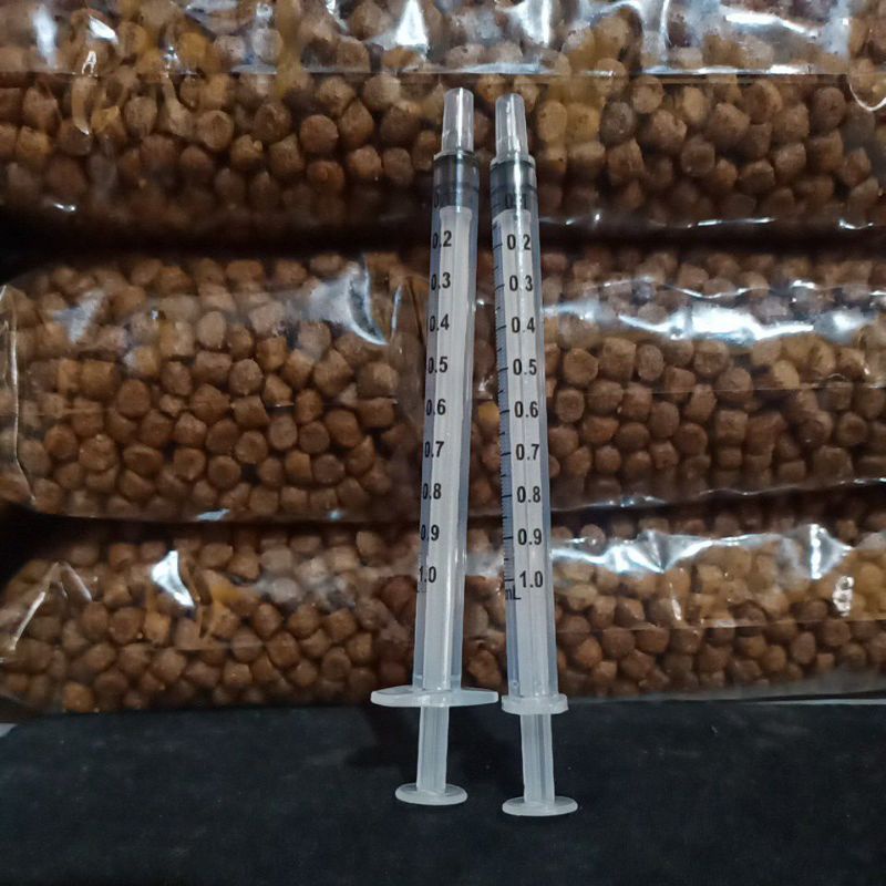 spuit spuite 1ml pendorong obat dan makanan kucing anjing