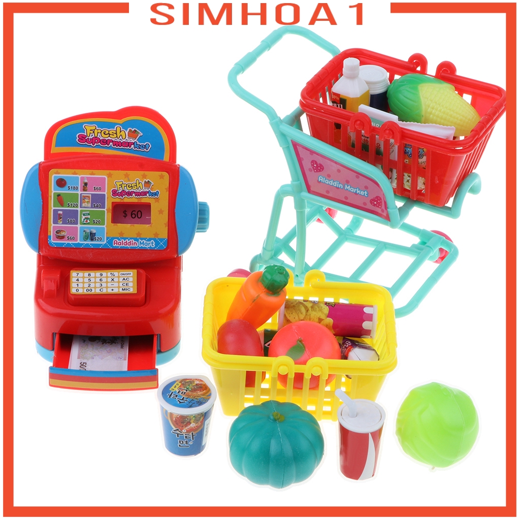 shopping cart and cash register toy