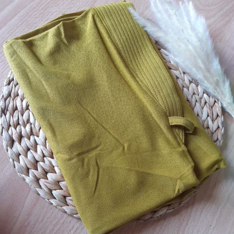 (AL-DHANS BERGO PED) HIJAB INSTAN BERGO PAD - JILBAB BERGO AD - JERSEY IRISH-Lemon