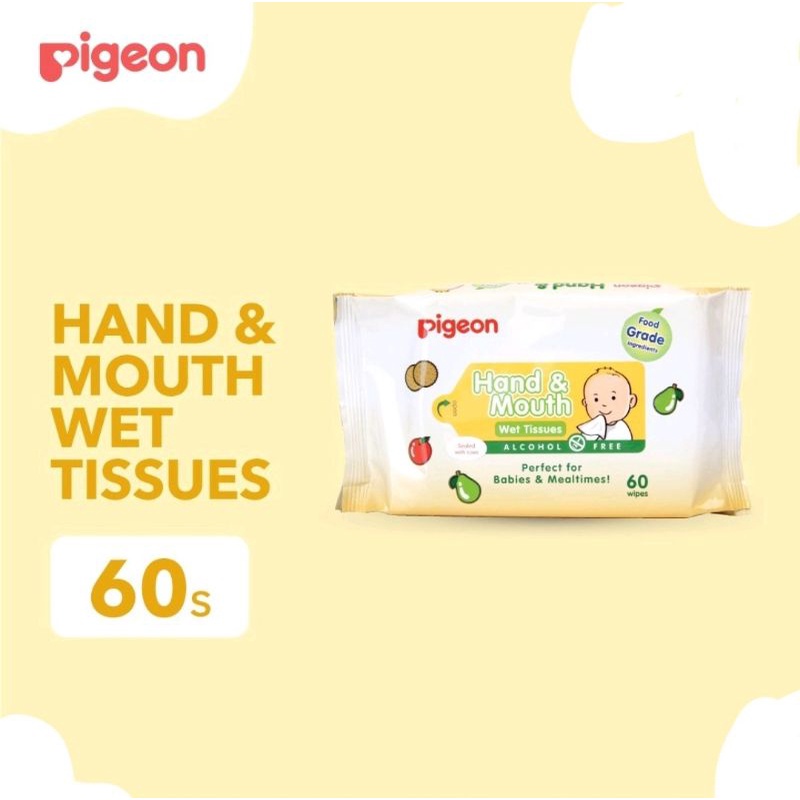 Pigeon Hand &amp; Mouth Wet Tissue 60's /wipes bayi