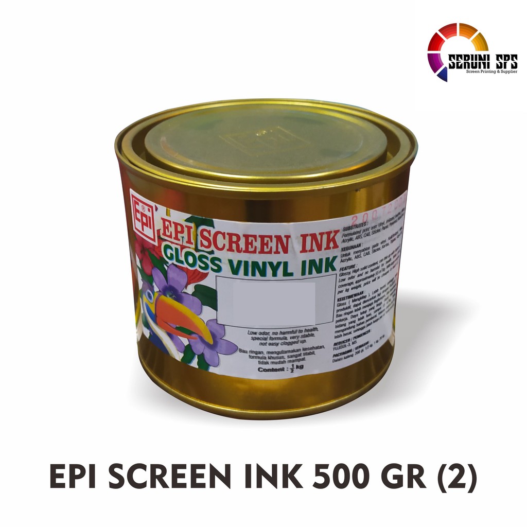 Vinyl Epi Screen Ink / Cat PVC (Oil Base) Sablon / Kuas 500 GR  - Seri Warna 2