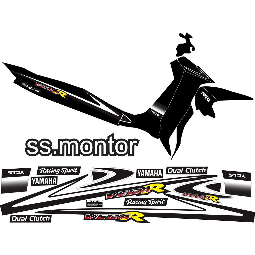 lis striping variasi ss two vega r hitam