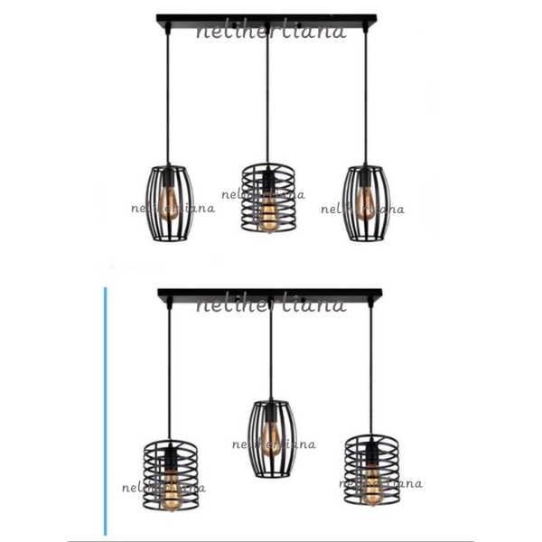 lampu hias gantung minimalis variasi kap panjang