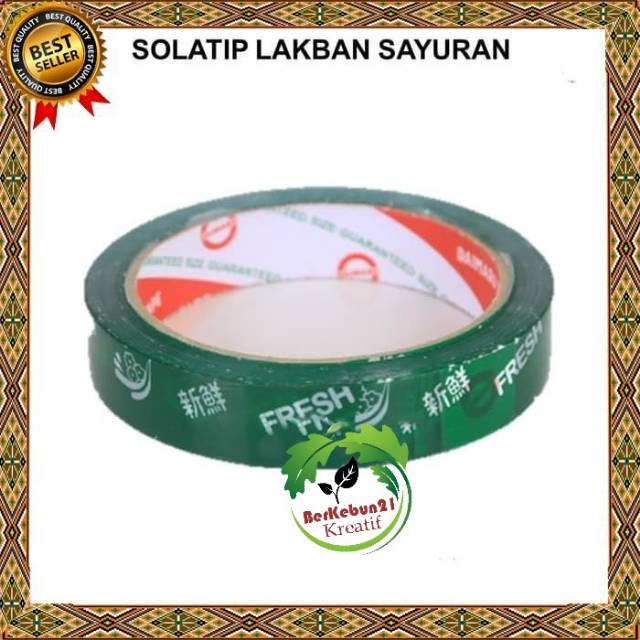 selotip plaster lakban untuk sayur sayuran Vegetable Tape warna hijau BKK95