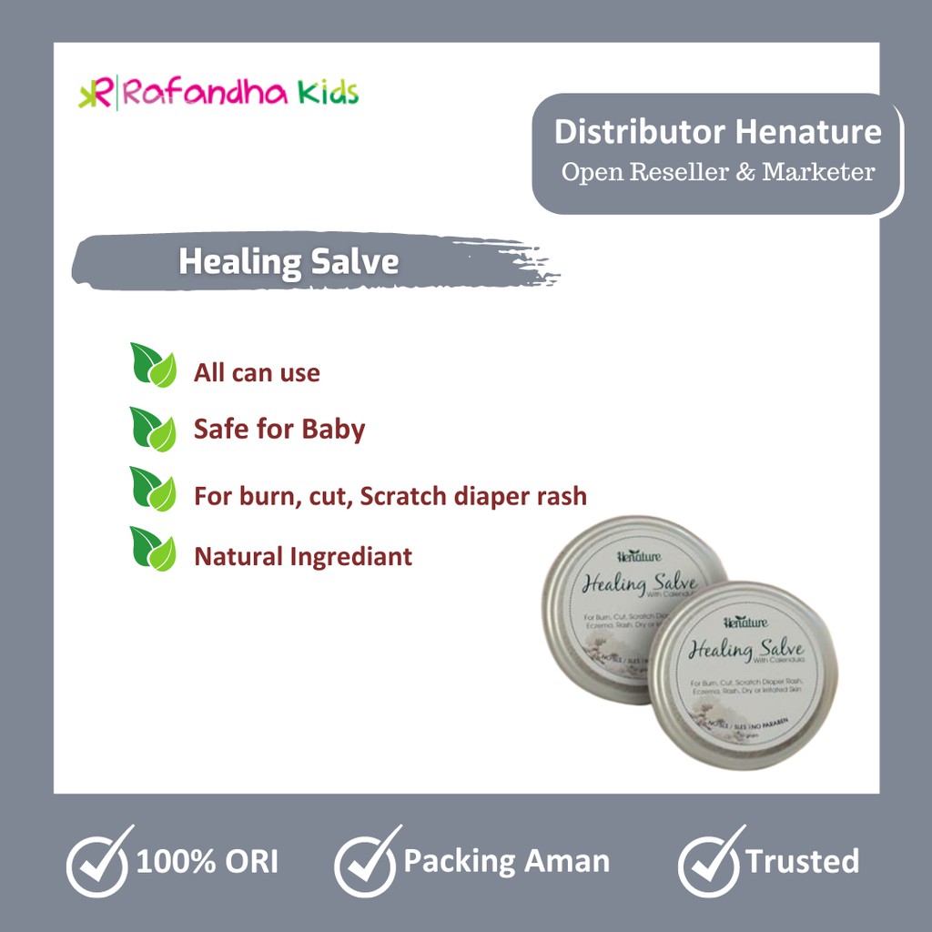 HEALING SALVE WITH CALENDULA INFUSED OILS BY HENATURE