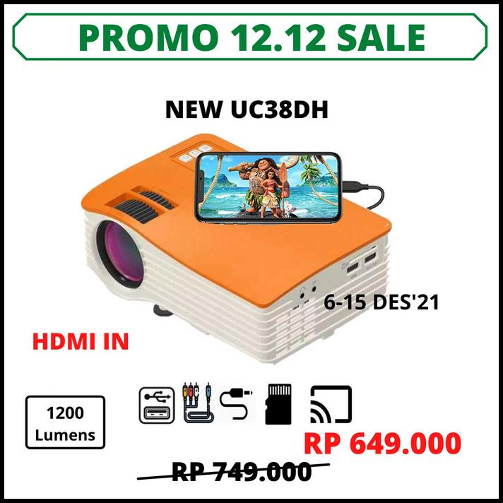 Unic Uc38D Home Portable Led Projector 40 Ansi Lumens Mini Proyektor