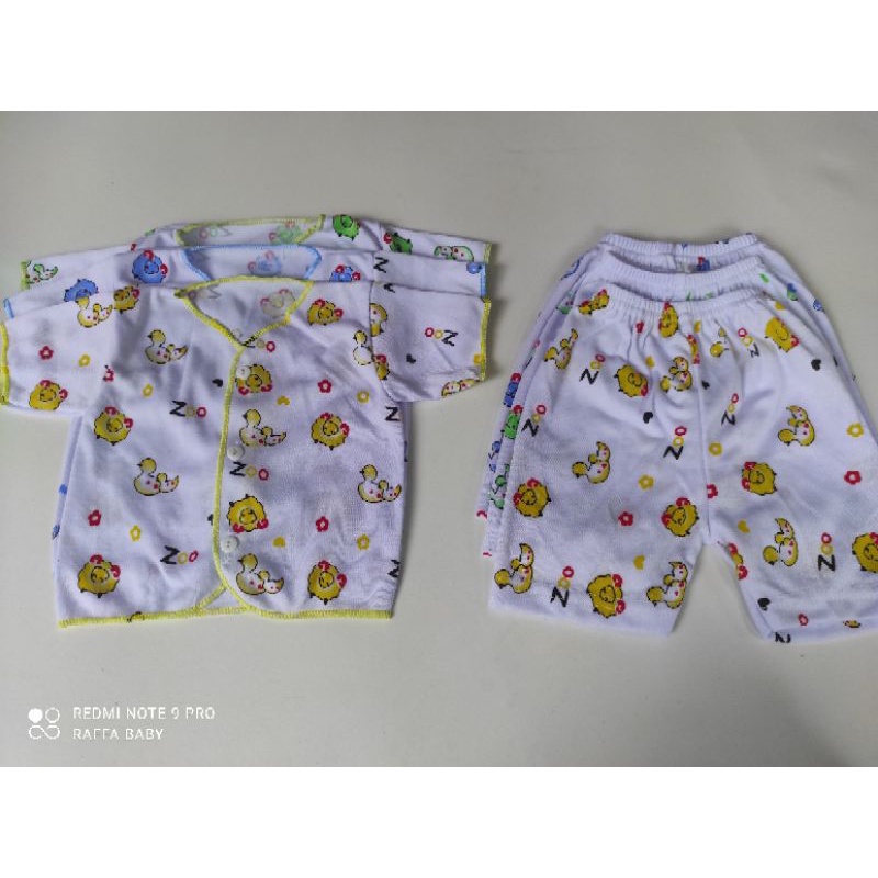 PAKET 18PCS/9STEL BAJU+CELANA BAYI MOTIF BEBEK