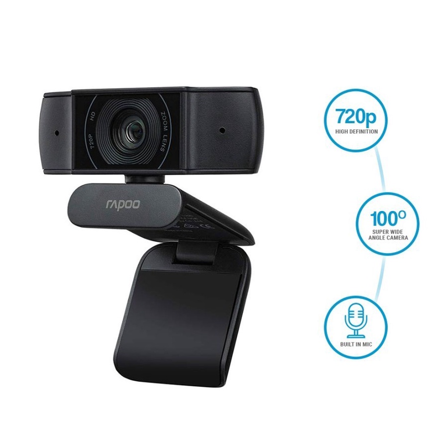 RAPOO Webcam 720P C200 Black Color Web Camera