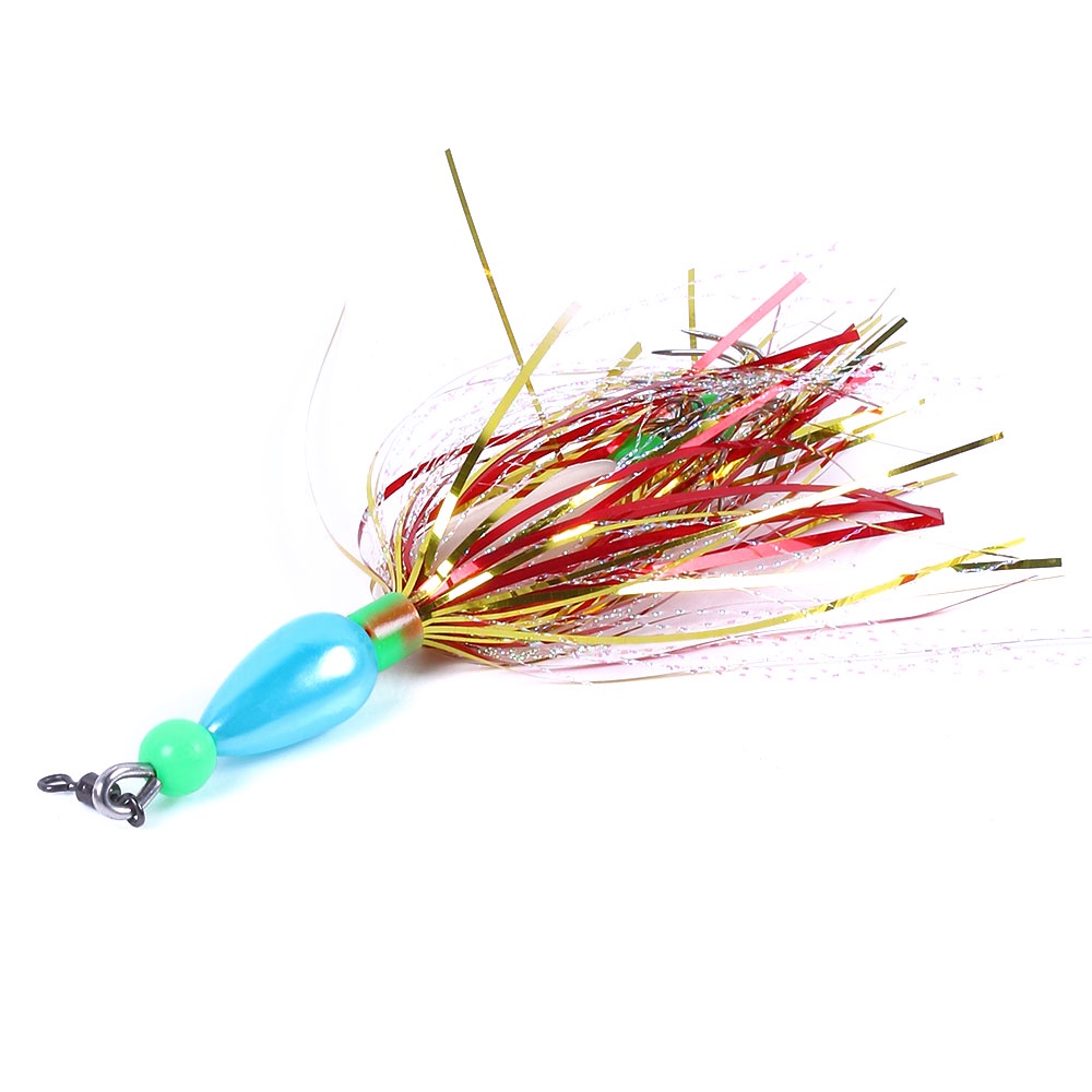 HENGJIA 2PCS/BOX Squid Jigs Artificial Spinner Spoon Luminous Bead 10cm 8.7g Artificial Squid Hooks Pike Carp