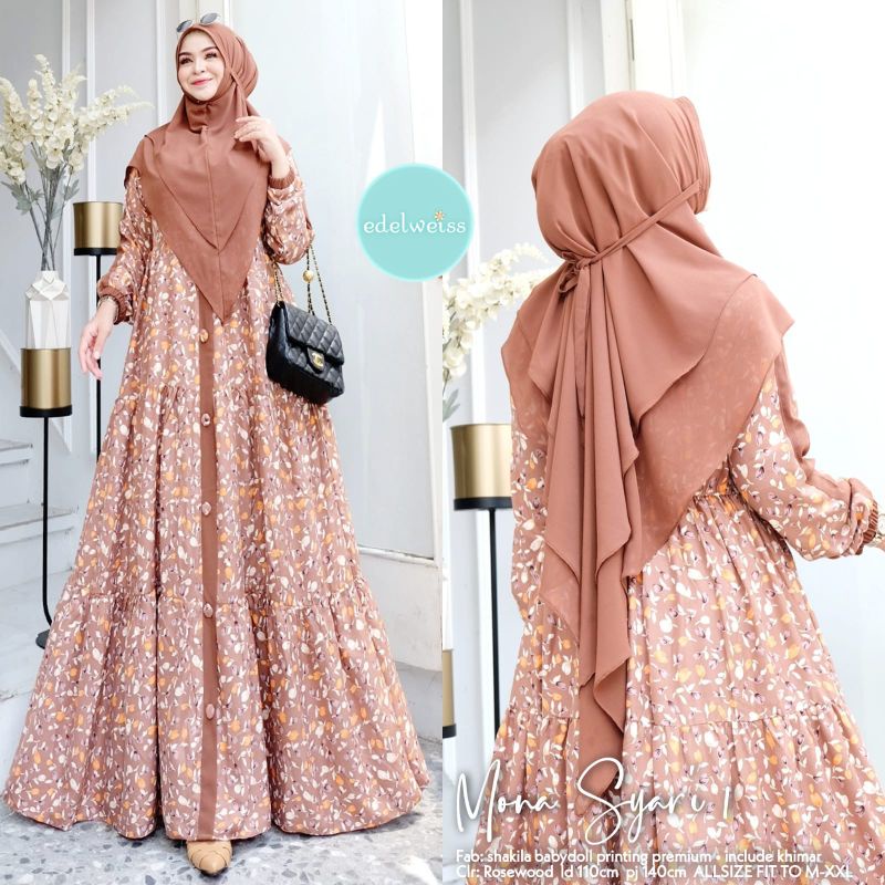 MONA SYAR'I 1(gamis include khimar)