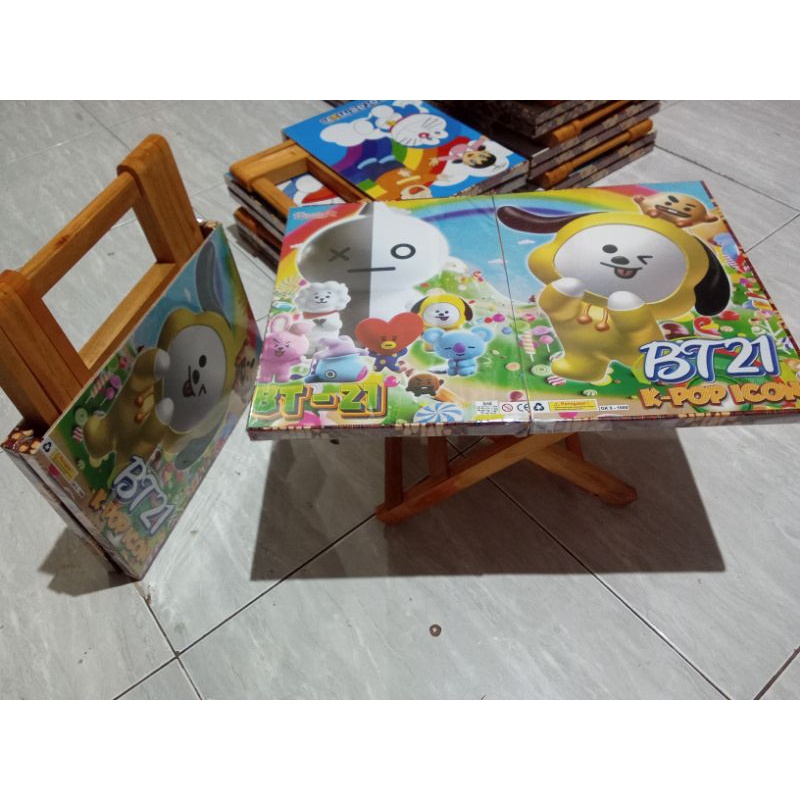 MEJA LIPAT / MEJA BELAJAR ANAK MURAH KARAKTER BT21