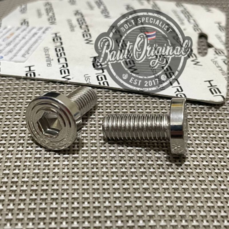 baut disk disc piringan cakram ulir garis probolt stainless silver plated original thailand spiral original heng