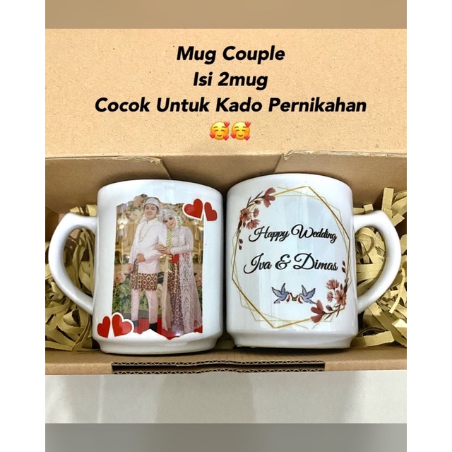 mug costum , Gift Pernikahan , kado pernikahan, hampers mug, gelas minum