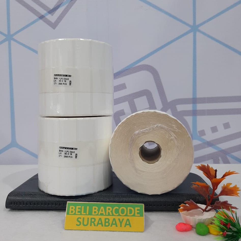 STIKER LABEL YUPO EMAS 90X16 - 90 X 16 2500pcs
