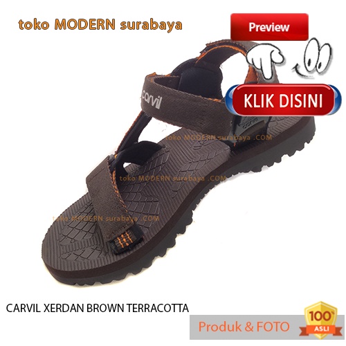 CARVIL XERDAN BROWN TERRACOTTA sandal anak sandal gunung slide spons