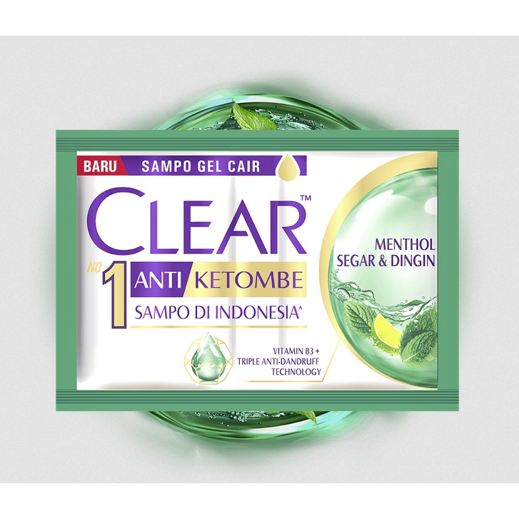 Clear Sampo Anti Ketombe Ice Cool Menthol Sachet