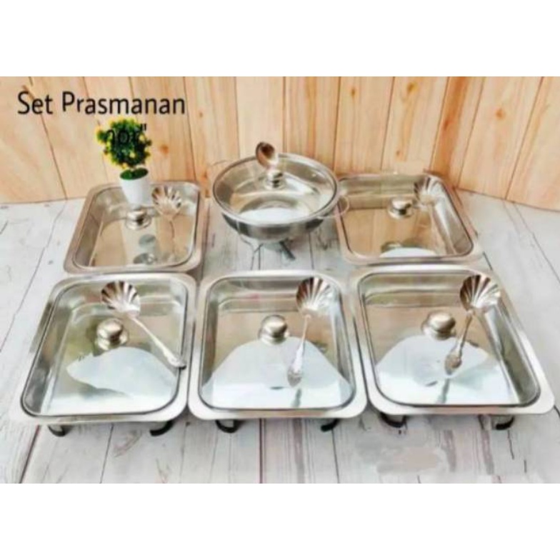 Prasmanan Set Tutup Full Kaca / Prasmanan Set 6 in 1 / Prasmanan Set 5 in 1