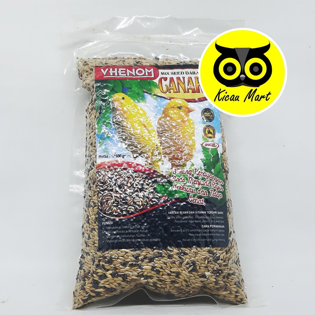 PAKAN MAKANAN HARIAN BURUNG KENARI MILET MILLET VHENOM MIX SEED FOR DAILY CANARY 500 GRAM VHEMCR500