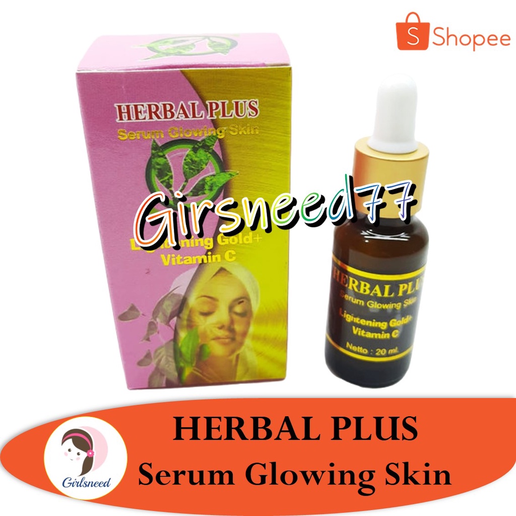 Herbal Plus Glowing Skin Serum GIRLSNEED77 Serum Essence Perawatan Kulit Wajah