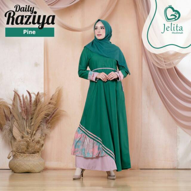 Gamis Katun Ori Jelita Muslimah Raziya
