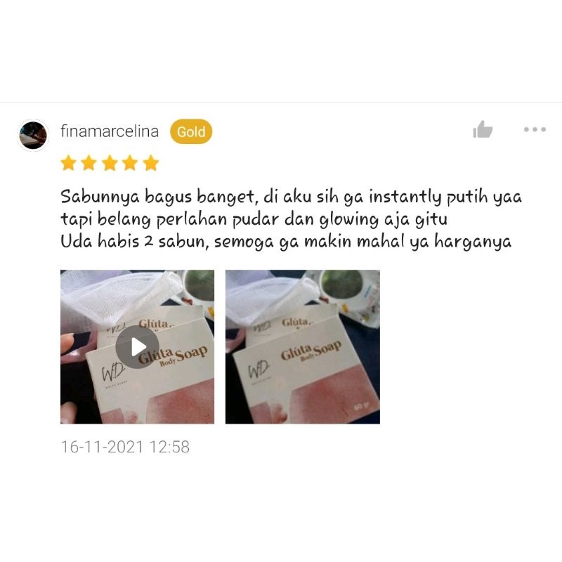 Gluta Body Soap by White Diary / Sabun Pemutih Badan / Whitening