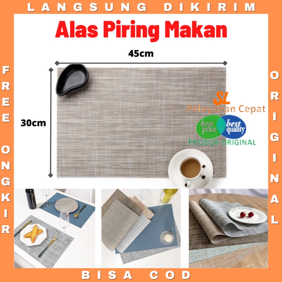 Tatakan Piring Makan Alas Piring Tahan Panas Anti Slip Taplak Meja Mini