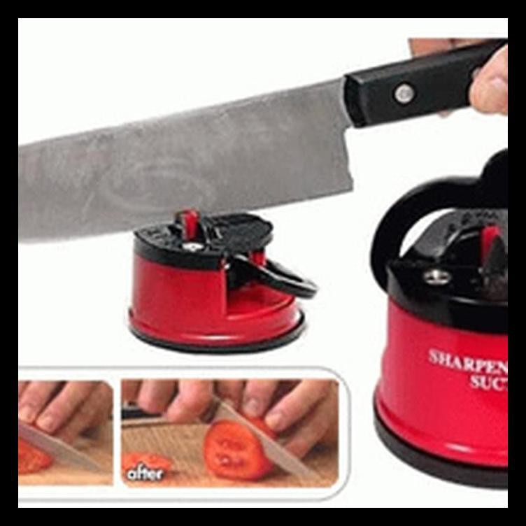 Asah Pisau Kleva Ready Warna Biru Hijau Merah Peralatan Dapur Kitchen Tools Gunting Knife Sharpener