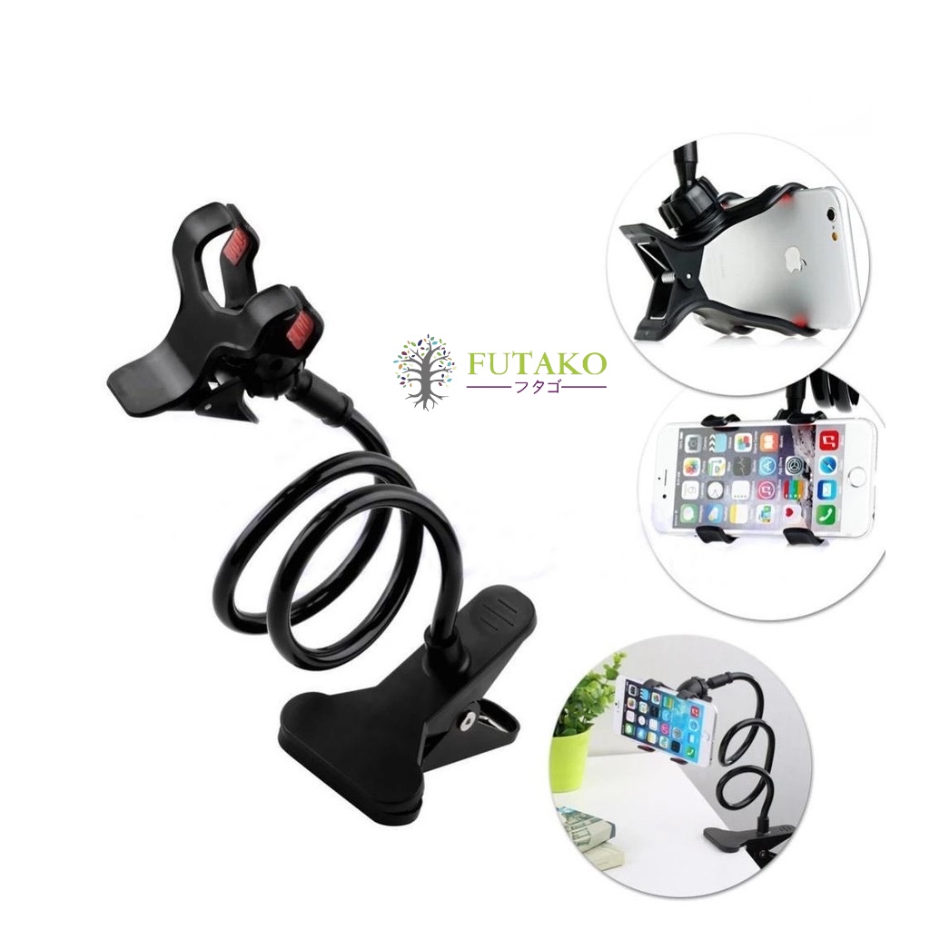 FUTAKO LAZYPOD HP HOLDER PLASTIK PENYANGGA TEMPEL SANDARAN PACKING RAPI