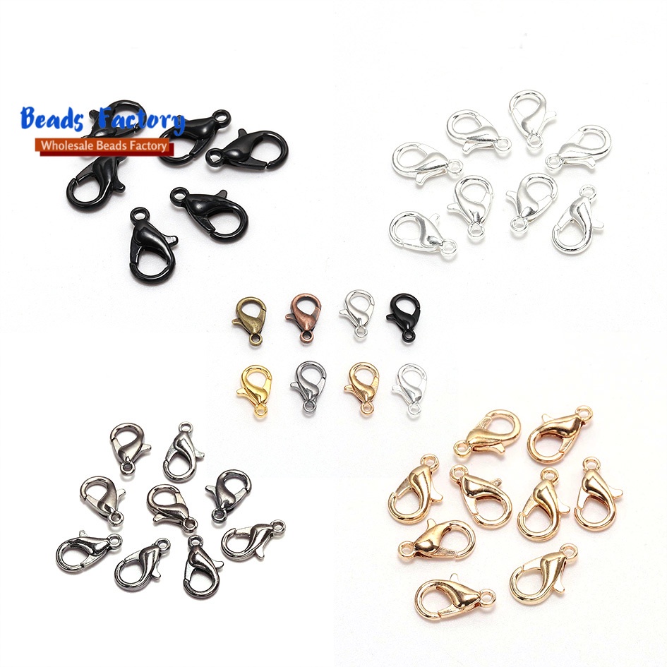 Bahan craft Multicolor Alloy Lobster Clasp Hooks 10pcs/lot For DIY Fashion Keychain Chain Bracelet Jewelry Accessories