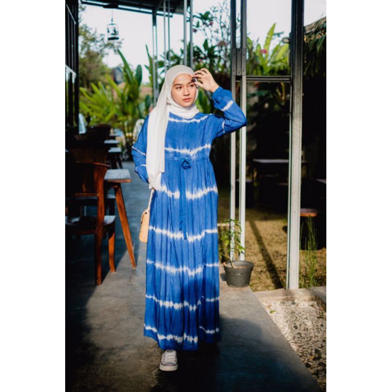GAMIS RAYON HQ SHIBORI DRESS URFIMUTIYARO