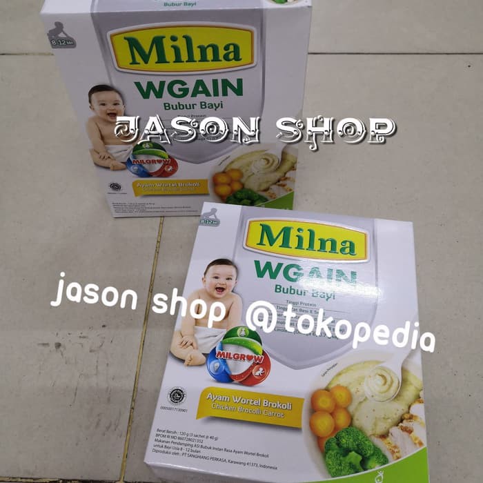 Milna WGain 8 120 gram 8-12 bln Milna Bubur bayi WGain 8-12 bln