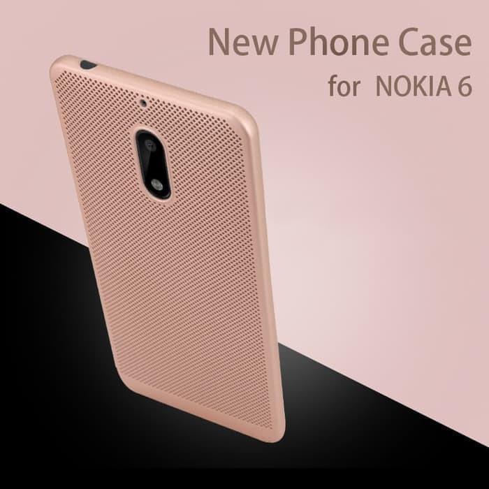 Nokia 6 Nokia 8 Antiheat Case ANTI HEAT Casing Coolmesh backcase Cover - Hitam Berkualitas