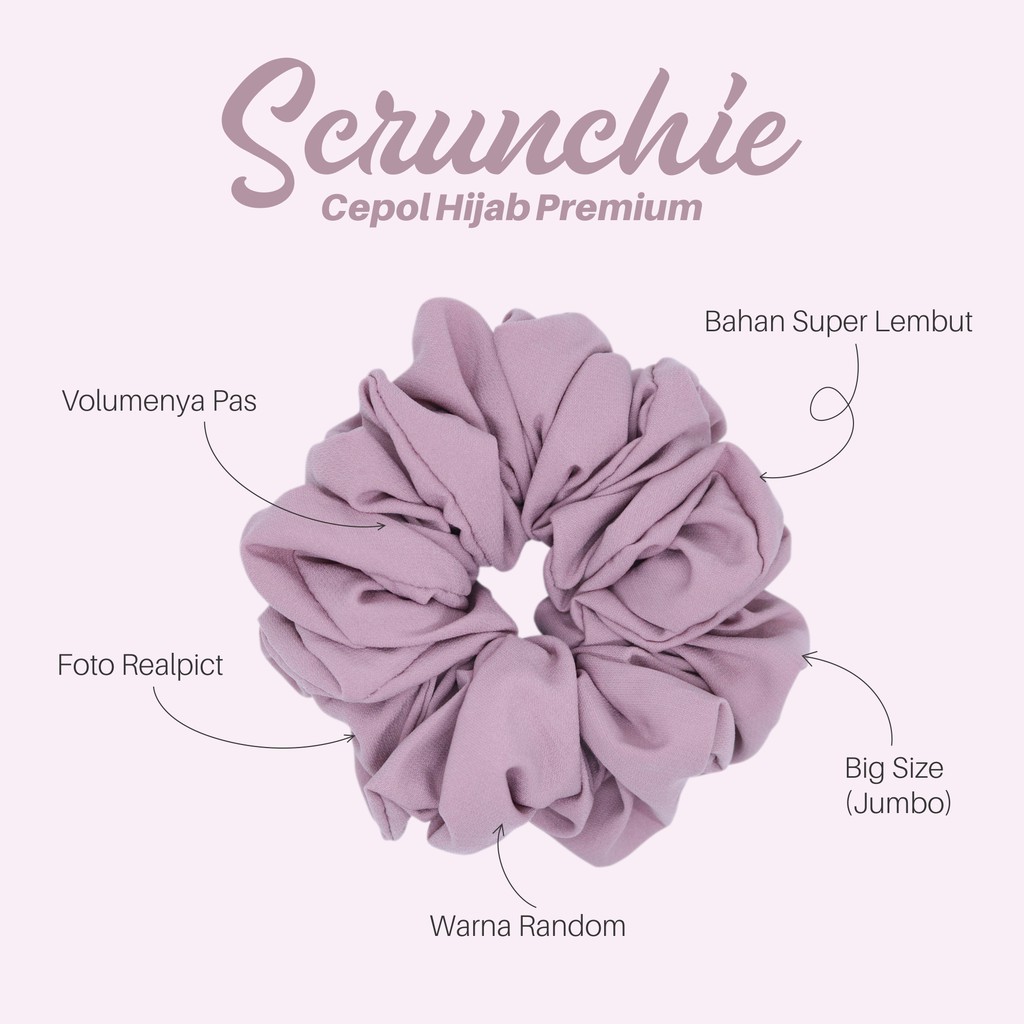 Srunchie temurah/ikat rambut medium/cepol ikat rambut (cepol medium)-2