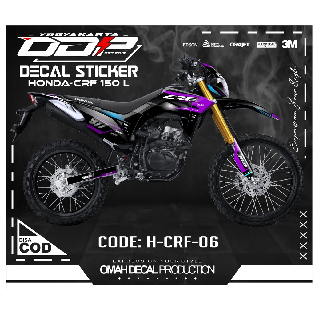 DECAL CRF 150 HONDA DEKAL STIKER CRF 150 DEKAL KUALITAS TERBAIK BANYAK PILIHAN WARNA MODEL TERBARU