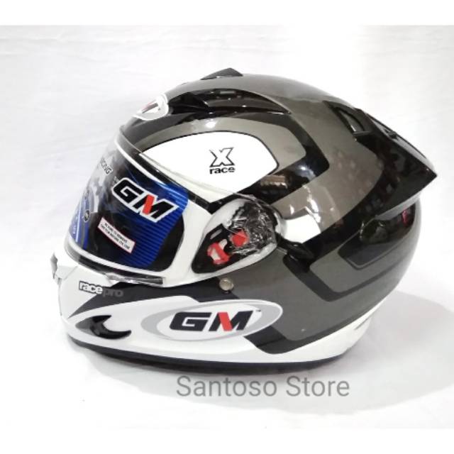 Helm Full Face GM Race Pro X Race Double Visor