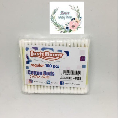 Lusty Bunny Cotton Buds Baby (Refill) isi 100s Extra Fine KB-8504 / Regular KB-8503 cotton buds Korekan kuping anak